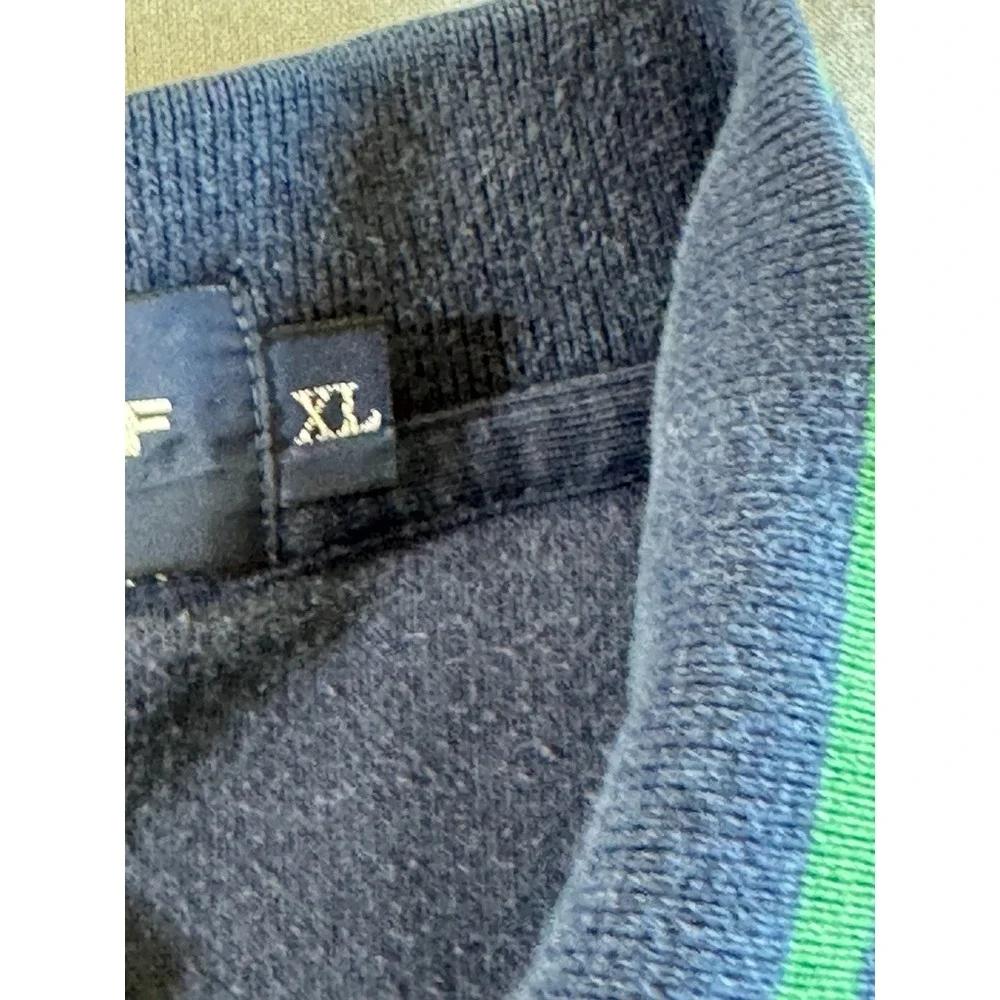 Polo Golf Ralph‎ Lauren Shirt XL Mens Short Sleeve Cotton Wide Strips Blue Green